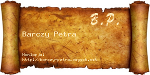 Barczy Petra névjegykártya
